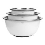 OXO 1107600 Good Grips 3-Piece White Insulated Heavy Duty Stainless Steel Mixing Bowl Set with Non-Slip Bases - 3/Set OXO 1107600 Good Grips 3-Piece White Insulated Heavy Duty Stainless Steel Mixing Bowl Set with Non-Slip Bases - 3/Set