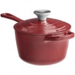 Valor 1.75 Qt. Merlot Enameled Cast Iron Sauce Pan with Cover Valor 1.75 Qt. Merlot Enameled Cast Iron Sauce Pan with Cover