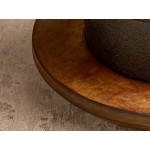 Valor 16 oz. Pre-Seasoned Mini Cast Iron Pot with Rustic Chestnut Finish Rubberwood Underliner