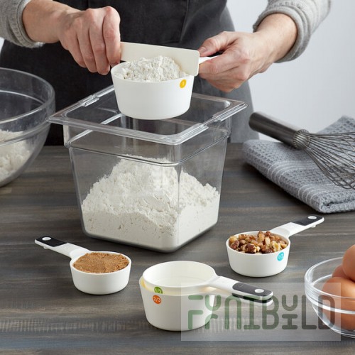 OXO 11111102 Good Grips 1/4 to 1 Cup 6-Piece White Measuring Cup Set