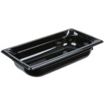 Vollrath 9032420 Super Pan® 1/3 Size Black High Heat Plastic Food Pan - 2 1/2