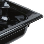 Vollrath 9032420 Super Pan® 1/3 Size Black High Heat Plastic Food Pan - 2 1/2