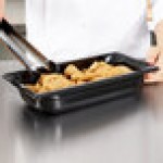 Vollrath 9032420 Super Pan® 1/3 Size Black High Heat Plastic Food Pan - 2 1/2