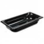 Vollrath 9032420 Super Pan® 1/3 Size Black High Heat Plastic Food Pan - 2 1/2
