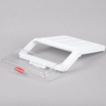Rubbermaid® FG9G6000WHT ProSave 2.6 Gallon / 40 Cup White Shelf Ingredient Storage Bin with Sliding Lid & Scoop