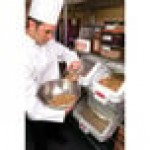 Rubbermaid® FG9G6000WHT ProSave 2.6 Gallon / 40 Cup White Shelf Ingredient Storage Bin with Sliding Lid & Scoop