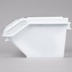 Rubbermaid® FG9G6000WHT ProSave 2.6 Gallon / 40 Cup White Shelf Ingredient Storage Bin with Sliding Lid & Scoop