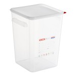 Araven 23.2 Qt. Translucent Square Polypropylene Food Storage Container with Airtight Lid