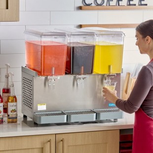 Crathco SR-35-16 Classic Pro Bubbler Triple 4.75 Gallon Bowl Refrigerated Beverage Dispenser - 120V Crathco SR-35-16 Classic Pro Bubbler Triple 4.75 Gallon Bowl Refrigerated Beverage Dispenser - 120V