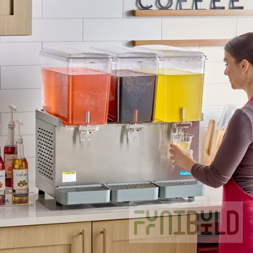 Crathco SR-35-16 Classic Pro Bubbler Triple 4.75 Gallon Bowl Refrigerated Beverage Dispenser - 120V