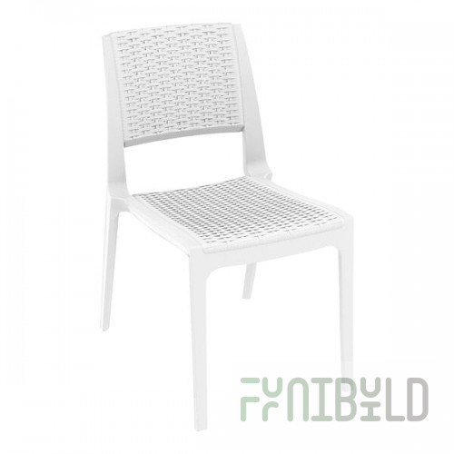 Siesta Verona White Wickerlook Resin Outdoor Dining Chair