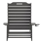 Flash Furniture Monterey Gray Adjustable Polyethylene Adirondack Chaise Lounge with Cup Holder Flash Furniture Monterey Gray Adjustable Polyethylene Adirondack Chaise Lounge with Cup Holder