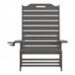 Flash Furniture Monterey Gray Adjustable Polyethylene Adirondack Chaise Lounge with Cup Holder Flash Furniture Monterey Gray Adjustable Polyethylene Adirondack Chaise Lounge with Cup Holder