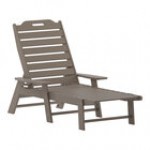 Flash Furniture Monterey Gray Adjustable Polyethylene Adirondack Chaise Lounge with Cup Holder Flash Furniture Monterey Gray Adjustable Polyethylene Adirondack Chaise Lounge with Cup Holder