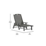 Flash Furniture Monterey Gray Adjustable Polyethylene Adirondack Chaise Lounge with Cup Holder Flash Furniture Monterey Gray Adjustable Polyethylene Adirondack Chaise Lounge with Cup Holder