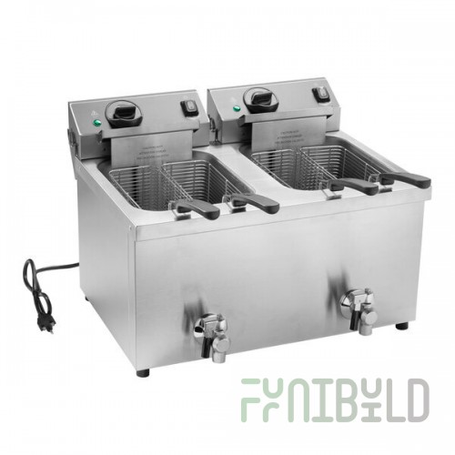 Scratch and Dent Vollrath CF4-3600DUAL 30 lb. Commercial Countertop Deep Fryer - 208-240V