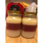 Acopa Rustic Charm 16 oz. Drinking Jar with Handle and Gold Metal Lid with Straw Hole - 12/Case