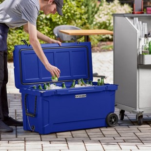CaterGator CG100NVW Navy 110 Qt. Mobile Rotomolded Outdoor Cooler / Ice Chest CaterGator CG100NVW Navy 110 Qt. Mobile Rotomolded Outdoor Cooler / Ice Chest