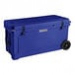 CaterGator CG100NVW Navy 110 Qt. Mobile Rotomolded Outdoor Cooler / Ice Chest