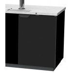 Beverage-Air DD68HC-1-B 1 Single and 1 Double Tap Kegerator Beer Dispenser - Black, (3) 1/2 Keg Capacity