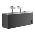 Avantco UDD-4-CT-8 Black Kegerator / Beer Dispenser with (2) Quadruple Tap Tower and Club Top - (3) 1/2 Keg Capacity