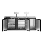Avantco UDD-4-CT-8 Black Kegerator / Beer Dispenser with (2) Quadruple Tap Tower and Club Top - (3) 1/2 Keg Capacity