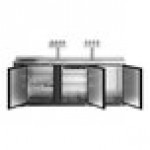 Avantco UDD-4-CT-8 Black Kegerator / Beer Dispenser with (2) Quadruple Tap Tower and Club Top - (3) 1/2 Keg Capacity