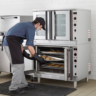 Cooking Performance Group FEC-100-DDCK Deep Depth Double Deck Full Size Electric Convection Oven - 208V, 3 / 1 Phase, 11 kW Cooking Performance Group FEC-100-DDCK Deep Depth Double Deck Full Size Electric Convection Oven - 208V, 3 / 1 Phase, 11 kW