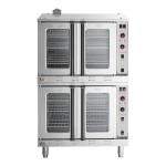 Cooking Performance Group FEC-100-DDCK Deep Depth Double Deck Full Size Electric Convection Oven - 208V, 3 / 1 Phase, 11 kW Cooking Performance Group FEC-100-DDCK Deep Depth Double Deck Full Size Electric Convection Oven - 208V, 3 / 1 Phase, 11 kW