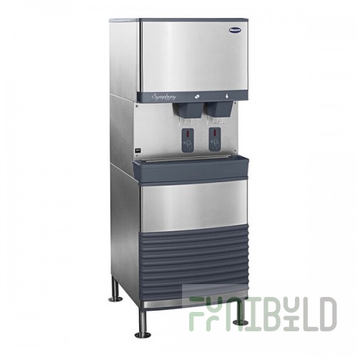 Follett 50FB414A-L Symphony Plus 50 Series Air Cooled Chewblet Freestanding Ice Maker and Water Dispenser with 50 lb. Storage and Lever Dispensing - 115V, 425 lb.