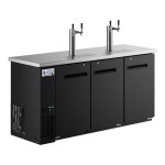 Avantco UDD-72-HC (2) Double Tap Kegerator Beer Dispenser - Black, (3) 1/2 Keg Capacity Avantco UDD-72-HC (2) Double Tap Kegerator Beer Dispenser - Black, (3) 1/2 Keg Capacity