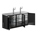 Avantco UDD-72-HC (2) Double Tap Kegerator Beer Dispenser - Black, (3) 1/2 Keg Capacity Avantco UDD-72-HC (2) Double Tap Kegerator Beer Dispenser - Black, (3) 1/2 Keg Capacity