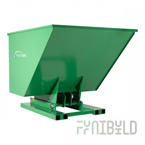 Valley Craft 2 Cubic Yard Self-Dumping Forklift-Powered Steel Hopper F89141 - 2,000 lb. Capacity