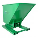 Valley Craft 2 Cubic Yard Self-Dumping Forklift-Powered Steel Hopper F89141 - 2,000 lb. Capacity