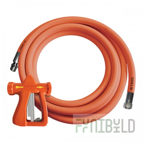 Sani-Lav H253NP1 Orange Wash-Down Kit with 25' Hose and Spray Nozzle