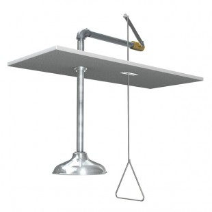 Guardian Equipment GBF1658 Stainless Steel Semi-Concealed Vertically Mounted Emergency Shower