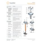 Guardian Equipment G1704P WideArea Pedestal Mounted Eye and Face Wash Station with ABS Plastic Bowl
