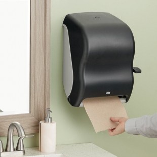 Tork 84TR Black Automatic Transfer Lever Roll Hand Towel Dispenser H21 Tork 84TR Black Automatic Transfer Lever Roll Hand Towel Dispenser H21