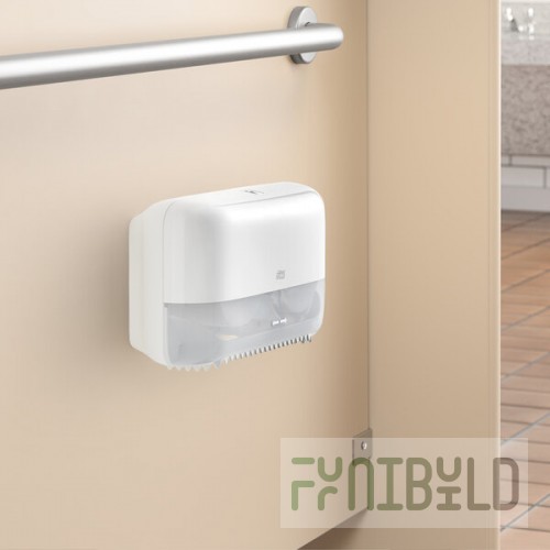 Tork Elevation 473200 Coreless High Capacity White Double Roll Toilet Tissue Dispenser T7
