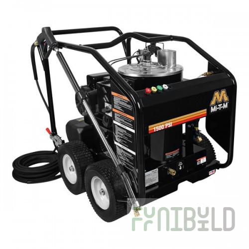 Mi-T-M HSE Series HSE-1502-0MG10 Corded Electric Hot Water Pressure Washer with General Pump and Gas-Fired Burner - 1,500 PSI; 2.0 GPM
