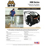 Mi-T-M HSE Series HSE-1502-0MG10 Corded Electric Hot Water Pressure Washer with General Pump and Gas-Fired Burner - 1,500 PSI; 2.0 GPM Mi-T-M HSE Series HSE-1502-0MG10 Corded Electric Hot Water Pressure Washer with General Pump and Gas-Fired Burner - 1,500 PSI; 2.0 GPM