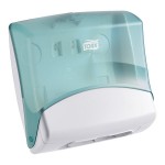 Tork Performance W4 Aqua / White Folded Wiper / Cloth Dispenser 654021