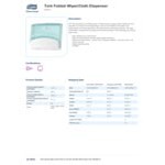 Tork Performance W4 Aqua / White Folded Wiper / Cloth Dispenser 654021