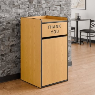 Lancaster Table & Seating Waste 35 Gallon Natural Waste Receptacle Enclosure with Lancaster Table & Seating Waste 35 Gallon Natural Waste Receptacle Enclosure with