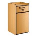 Lancaster Table & Seating Waste 35 Gallon Natural Waste Receptacle Enclosure with 