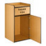 Lancaster Table & Seating Waste 35 Gallon Natural Waste Receptacle Enclosure with 