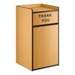 Lancaster Table & Seating Waste 35 Gallon Natural Waste Receptacle Enclosure with 