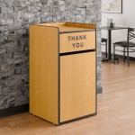 Lancaster Table & Seating Waste 35 Gallon Natural Waste Receptacle Enclosure with 