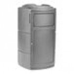 Commercial Zone 775903SE PolyTec 25 Gallon Gray Square Side Entry Trash Can with Dual-Flipper Dome Lid and Tray Return Commercial Zone 775903SE PolyTec 25 Gallon Gray Square Side Entry Trash Can with Dual-Flipper Dome Lid and Tray Return