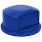 Rubbermaid® 1834840 BRUTE 44 Gallon Blue Round Dome Top Trash Can Lid